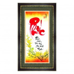 Tranh thư pháp vẽ tay chữ - PHÚC -